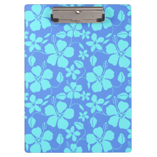 HAWAIIAN HULA (HIBISCUS) PERIWINKLE/TEAL KLEMMBRETT