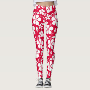 HAWAIIAN HULA (HIBISCUS) ROT LEGGINGS