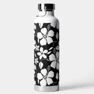 HAWAIIAN HULA (HIBISCUS) SCHWARZ TRINKFLASCHE