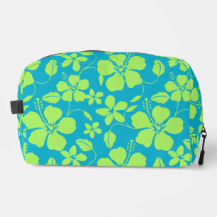HAWAIIAN HULA (HIBISCUS) TEAL LIME WASCHBEUTEL