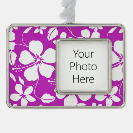 HAWAIIAN HULA (HIBISKUS) BERRY Rahmen-Ornament SILBER