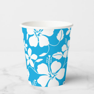 HAWAIIAN HULA (HIBISKUS) BLAU PAPPBECHER