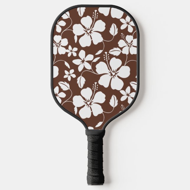 HAWAIIAN HULA (HIBISKUS) BROWN PICKLEBALL PADDLE (Vorderseite)