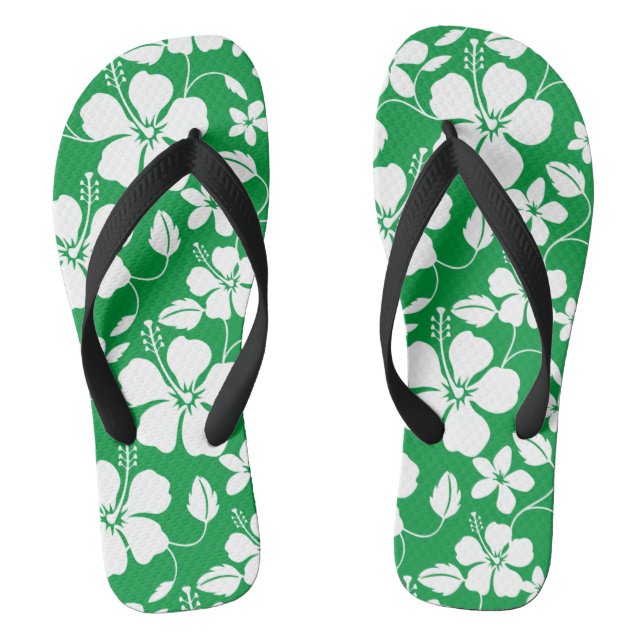 HAWAIIAN HULA (HIBISKUS) GRÜNE FLIP FLOPS (Fußbett)