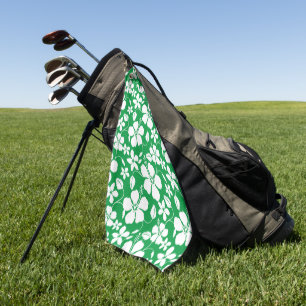 HAWAIIAN HULA (HIBISKUS) GRÜNE GOLFHANDTUCH