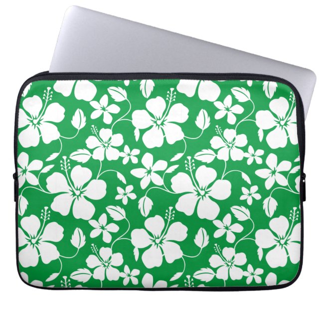 HAWAIIAN HULA (HIBISKUS) GRÜNE LAPTOPSCHUTZHÜLLE (Vorderseite)