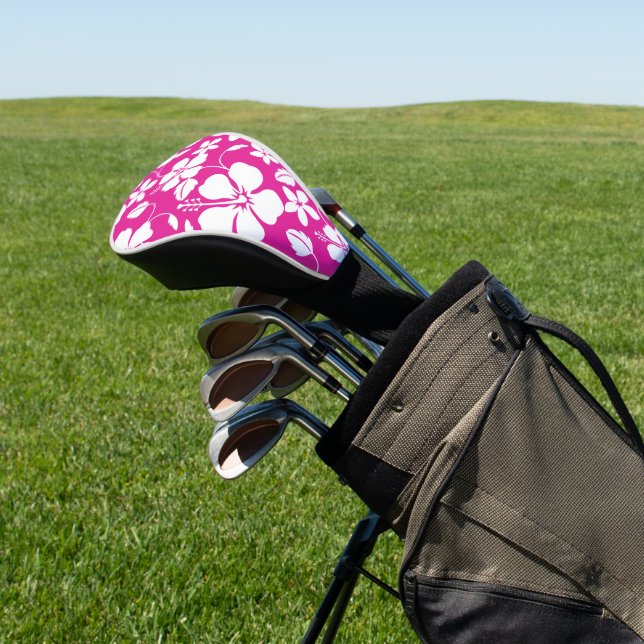 HAWAIIAN HULA (HIBISKUS) HITZPINK GOLF HEADCOVER (In SItu)