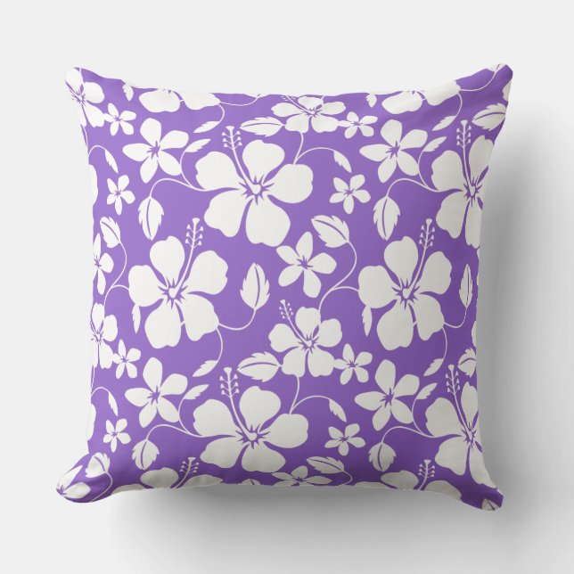 HAWAIIAN HULA (HIBISKUS) LICHT LILA KISSEN (Vorderseite)