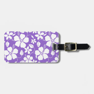 HAWAIIAN HULA (HIBISKUS) LILA LUGGAGE TAG GEPÄCKANHÄNGER