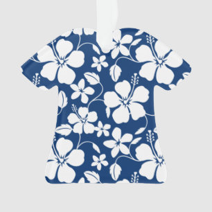 HAWAIIAN HULA (HIBISKUS) NAVY ORNAMENT