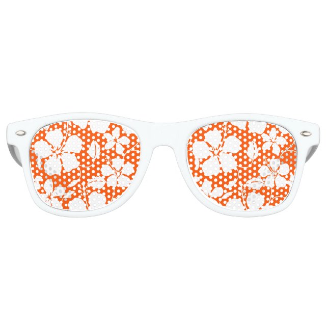 HAWAIIAN HULA (HIBISKUS) ORANGE PARTYBRILLE (Vorderseite)
