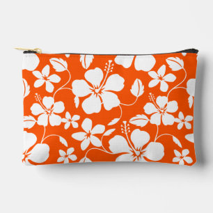 HAWAIIAN HULA (HIBISKUS) PATTER IN ORANGE ZUBEHÖRTASCHE