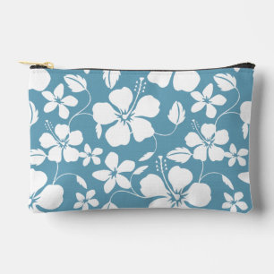 HAWAIIAN HULA (HIBISKUS) PATTER IN SLATE BLAUE ZUBEHÖRTASCHE