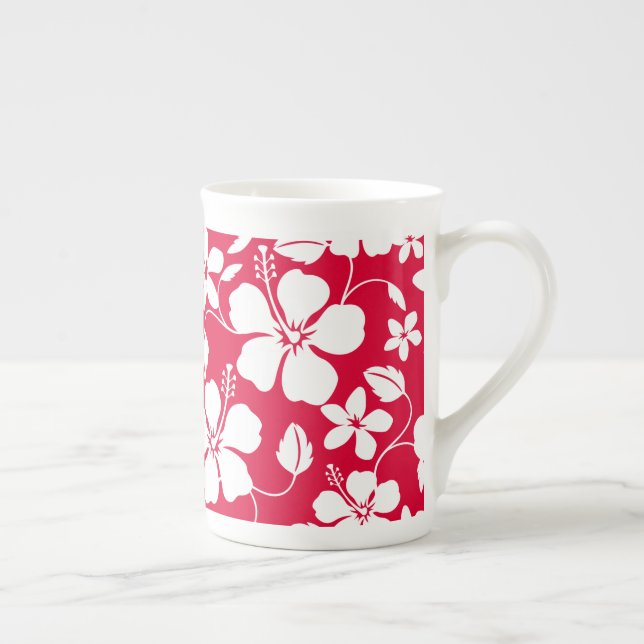 HAWAIIAN HULA (HIBISKUS) RED BONE CHINA TASSE (Rechts)