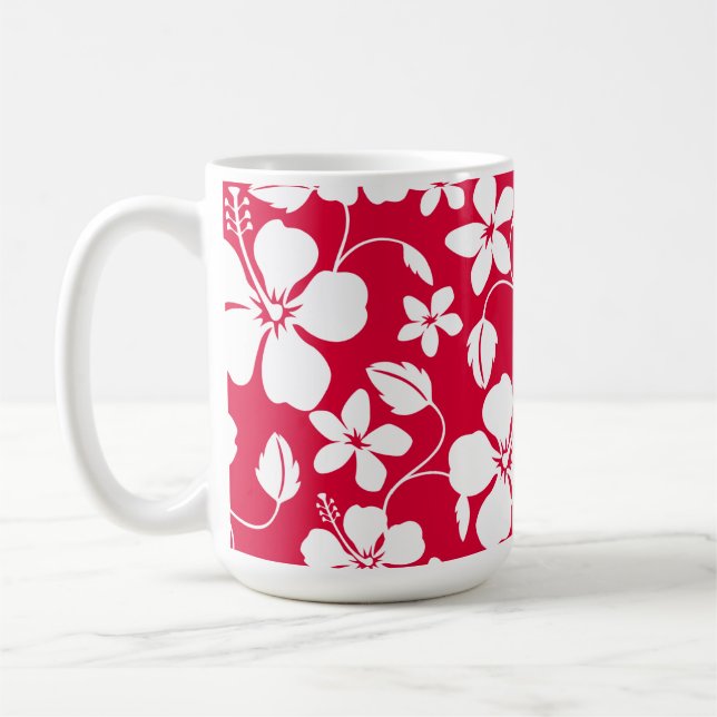 HAWAIIAN HULA (HIBISKUS) RED KAFFEE TASSE (Links)
