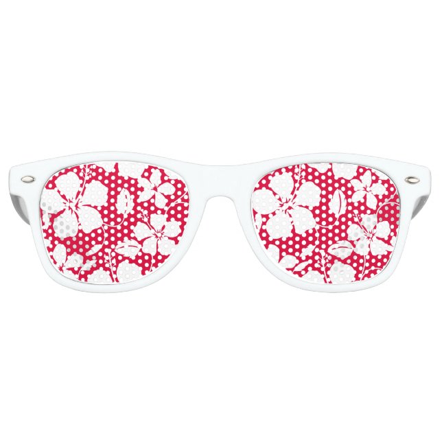 HAWAIIAN HULA (HIBISKUS) RED PARTYBRILLE (Vorderseite)