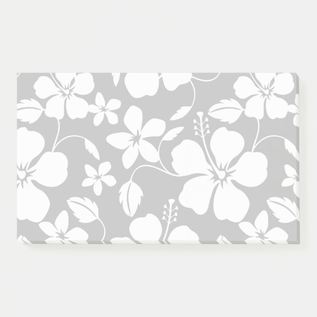 HAWAIIAN HULA (HIBISKUS) SCHWARZ POST-IT KLEBEZETTEL (Vorderseite)