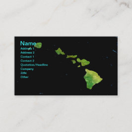 Hawaiian Island Chain of Digital Art Business Card Visitenkarte