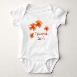 Hawaiian Island Girl Floral Luau Säuglings Baby Strampler