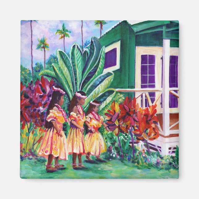 Hawaiian Keiki Hula Girls Magnet (Vorne)