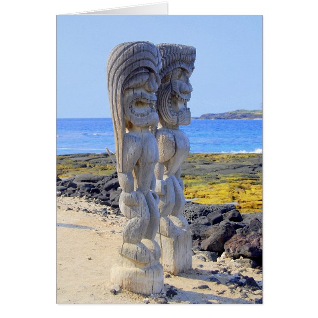 Hawaiian Ki'i: Puffs uhonua o Hōnaunau Park (Vorne)