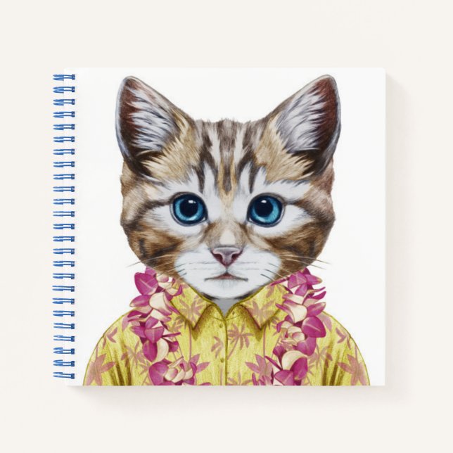 Hawaiian Kitty Cat Notizbuch (Vorderseite)