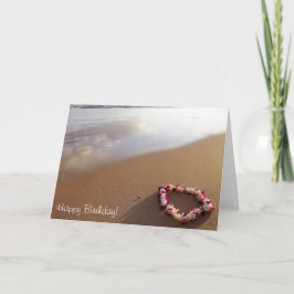 Hawaiian Lei & Beach Birthday Card Karte
