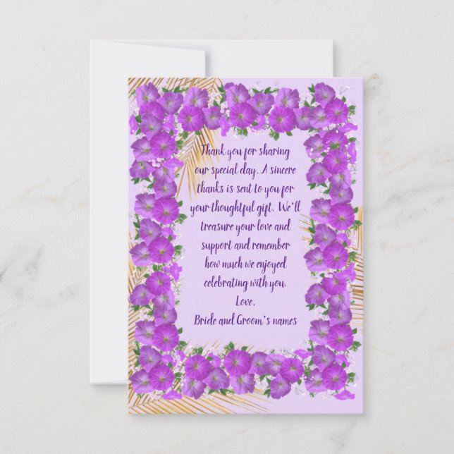 Hawaiian Lei Wedding Dankeskarte (Vorderseite)