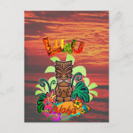 Hawaiian Luau Ankündigungspostkarte