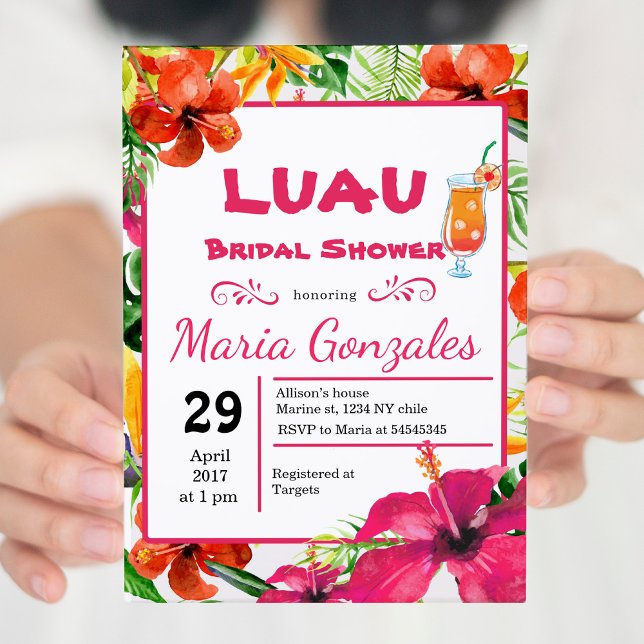 Hawaiian Luau Bridal Dusche Einladung (Von Creator hochgeladen)