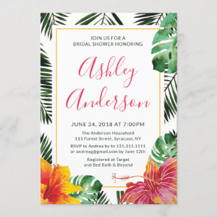 Hawaiian Luau Bridal Dusche Einladung