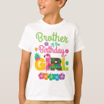 Hawaiian Luau Brother of the Birthday Girl Summer T-Shirt<br><div class="desc">Feiern Sie Geburtstag mit diesem besonderen T - Shirt,  dem besonderen und personalisierten Design</div>