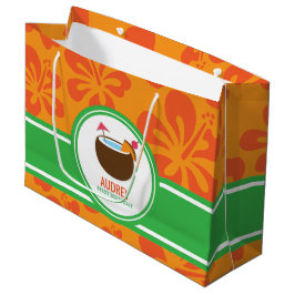 Hawaiian Luau Coconut Birthday Baby Dusche Große Geschenktüte