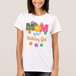 Hawaiian Luau Mama des Geburtstagsmädchensommers T-Shirt
