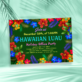 Hawaiian Luau Office Party Hibisken Einladungen