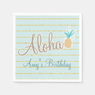 Hawaiian Luau Party, Custom Napkins Serviette
