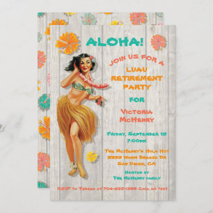 Hawaiian Luau Party Einladung
