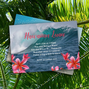 Hawaiian Luau Party Einladung Crashwellen