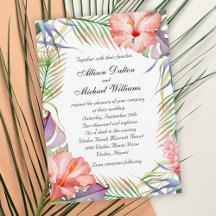 Hawaiian Luau Tropical Floral Wedding