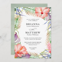 Hawaiian Luau Tropical Island Floral Wedding