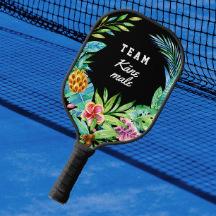 Hawaiian Luau Tropical Wedding Groom Pickleball Schläger