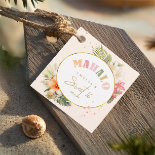 Hawaiian Mahalo 16 . Geburtstag Floral ID1092 Geschenkanhänger