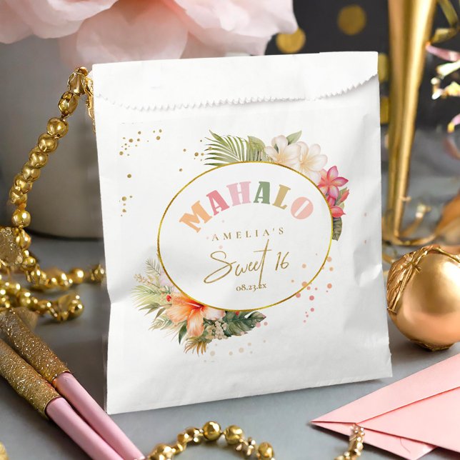 Hawaiian Mahalo 16 . Geburtstag Floral ID1092 Geschenktütchen (Von Creator hochgeladen)