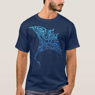 Hawaiian Manta Ray Tribal Polynesian Tattoo Pacifi T-Shirt