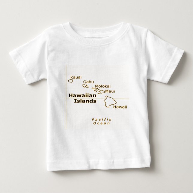 Hawaiian Map Baby T-Shirts (Vorderseite)