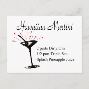 Hawaiian Martini Postkarte