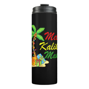 Hawaiian Mele Kalikimaka Christmas Matching Family Thermosbecher