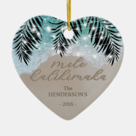 Hawaiian Mele Kalikimaka Tropical Keramik Ornament
