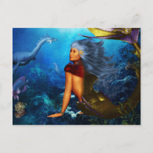 Hawaiian Mermaid Postcards Postkarte