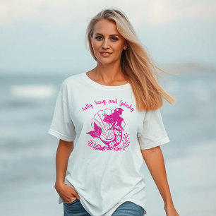 Hawaiian Mermaid Salty, Sassy und Splashy Pink T-Shirt